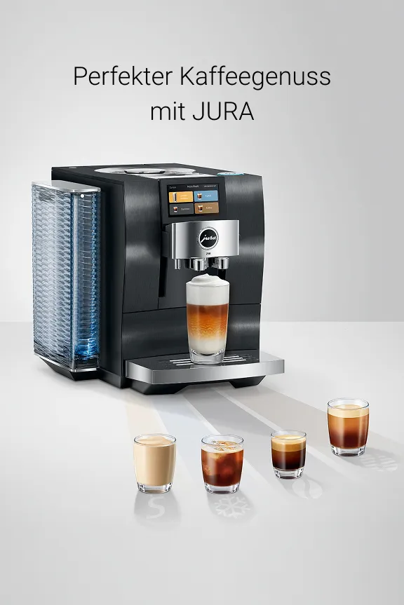 JURA Z10 Kaffeevollautomat in Aluminium Black für Hot Brew, Cold Brew, Light Brew & Sweet Foam Spezialitäten